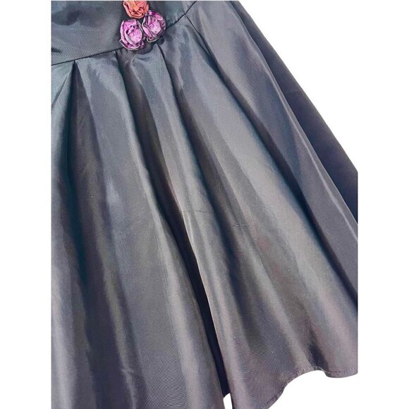 Vintage Gunne Sax Jessica McClintock Size 9 Black Short Strapless Fit and Flare - Picture 7 of 11